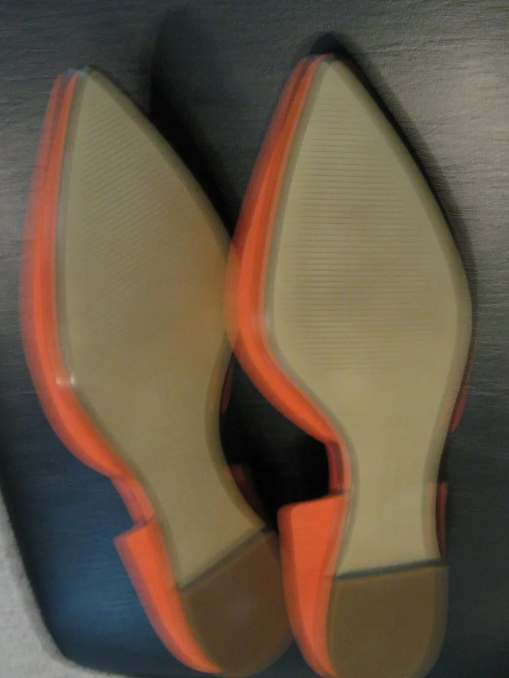 New Banana Republic D'Orsay Point Flats Orange Size 7 1/2